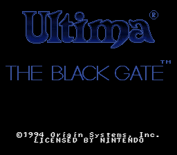 Ultima VII - The Black Gate (USA) (Beta) Title Screen